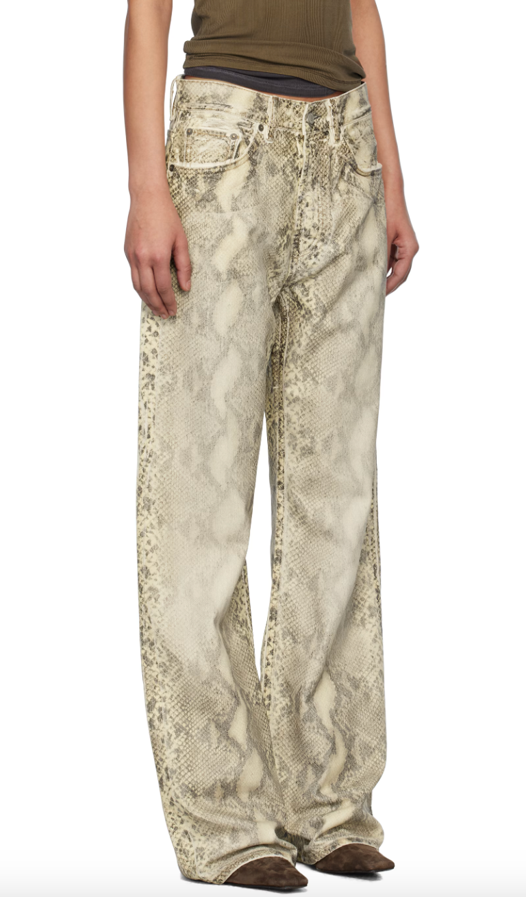 Snake Print Jeans